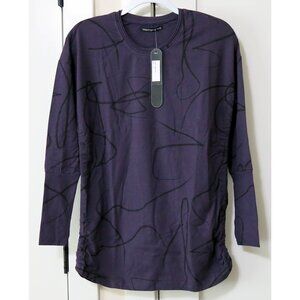 NWT $105 Boutique Gwyn Tunic Top Purple Ribbon Dance by Snapdragon & Twig - S